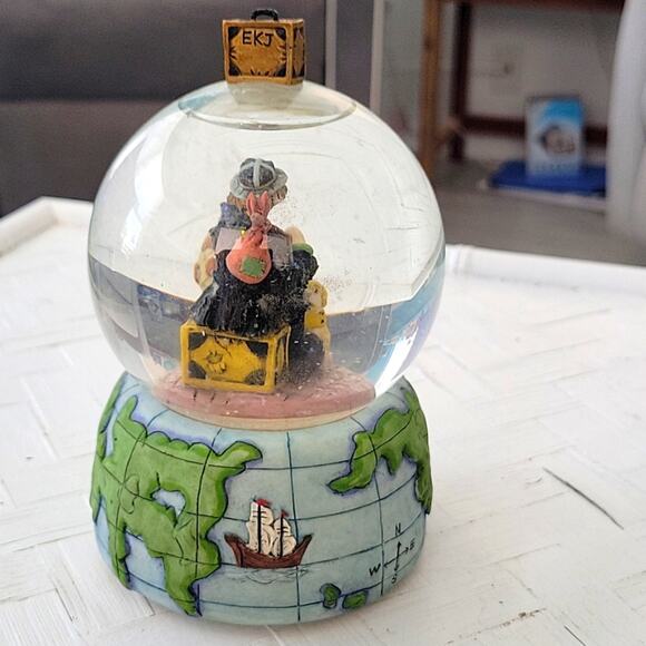 Flambro Emmit Kelly Jr. Snow Globe Music Box "Around the World in 80 Days" WORKS - Picture 4 of 12
